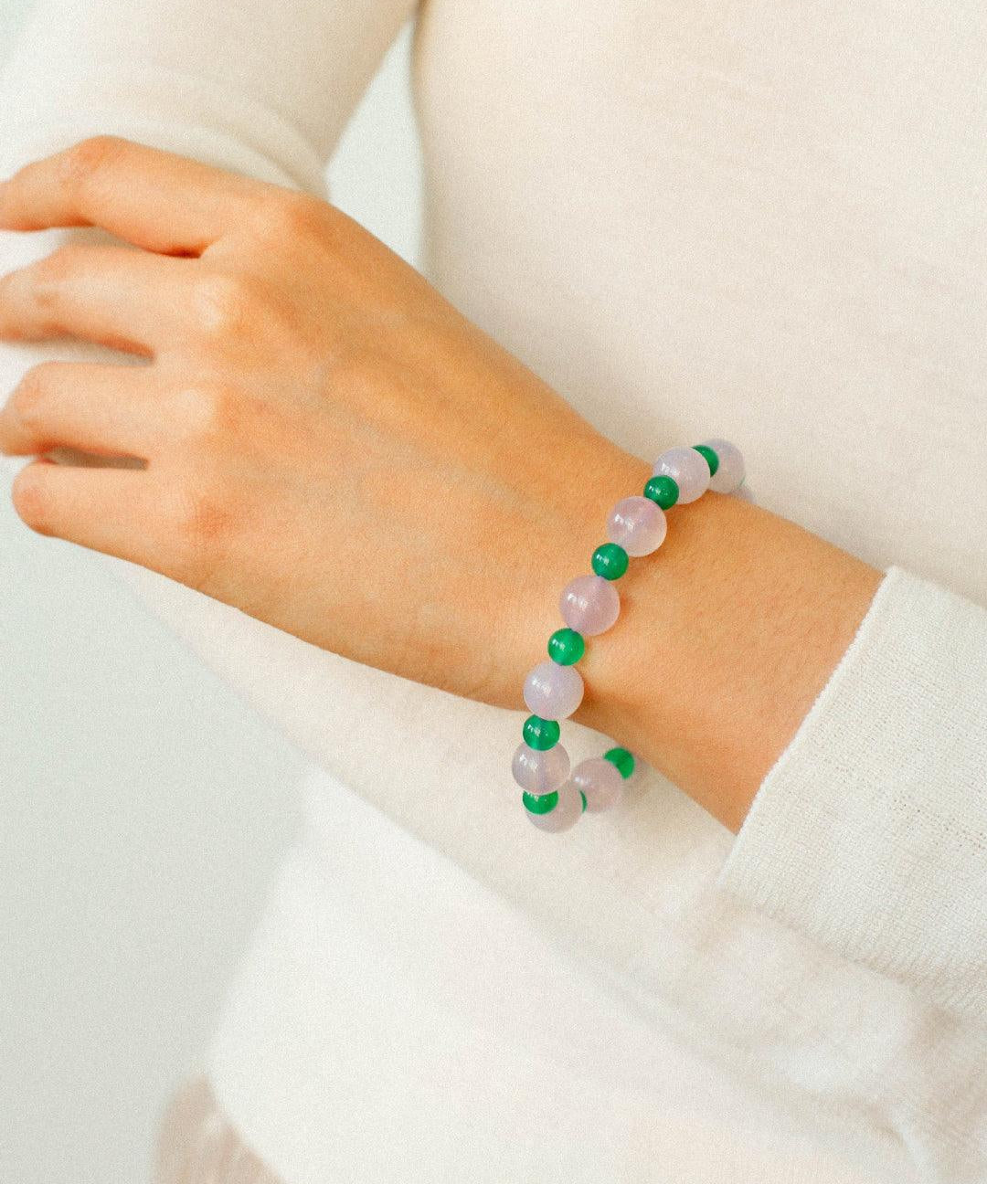 Spring Heartbeat Green Agate Bracelet - Gembea Jewelry
