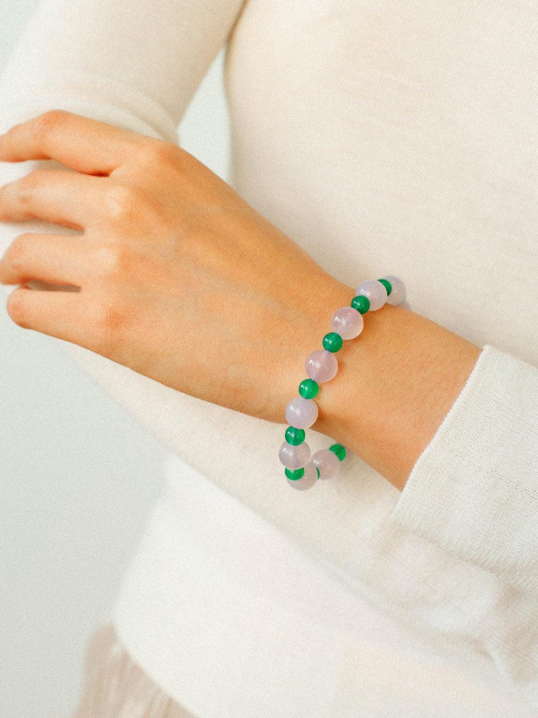 Spring Heartbeat Green Agate Bracelet - Gembea Jewelry