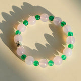 Green Agate Beaded Bracelet gembea jewelry