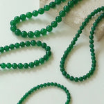 Green Agate Beaded Necklace 3mm/6mm/8mm/10mm/12mm-Gembea jewelry