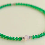Green Agate Beaded Necklace gembea jewelry