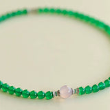 Green Agate Beaded Necklace gembea jewelry