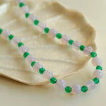 Green Agate Beaded Necklace gembea jewelry
