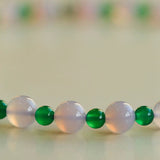 Green Agate Beaded Necklace gembea jewelry