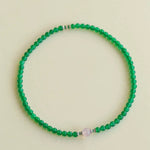 Green Agate Beaded Necklace gembea jewelry