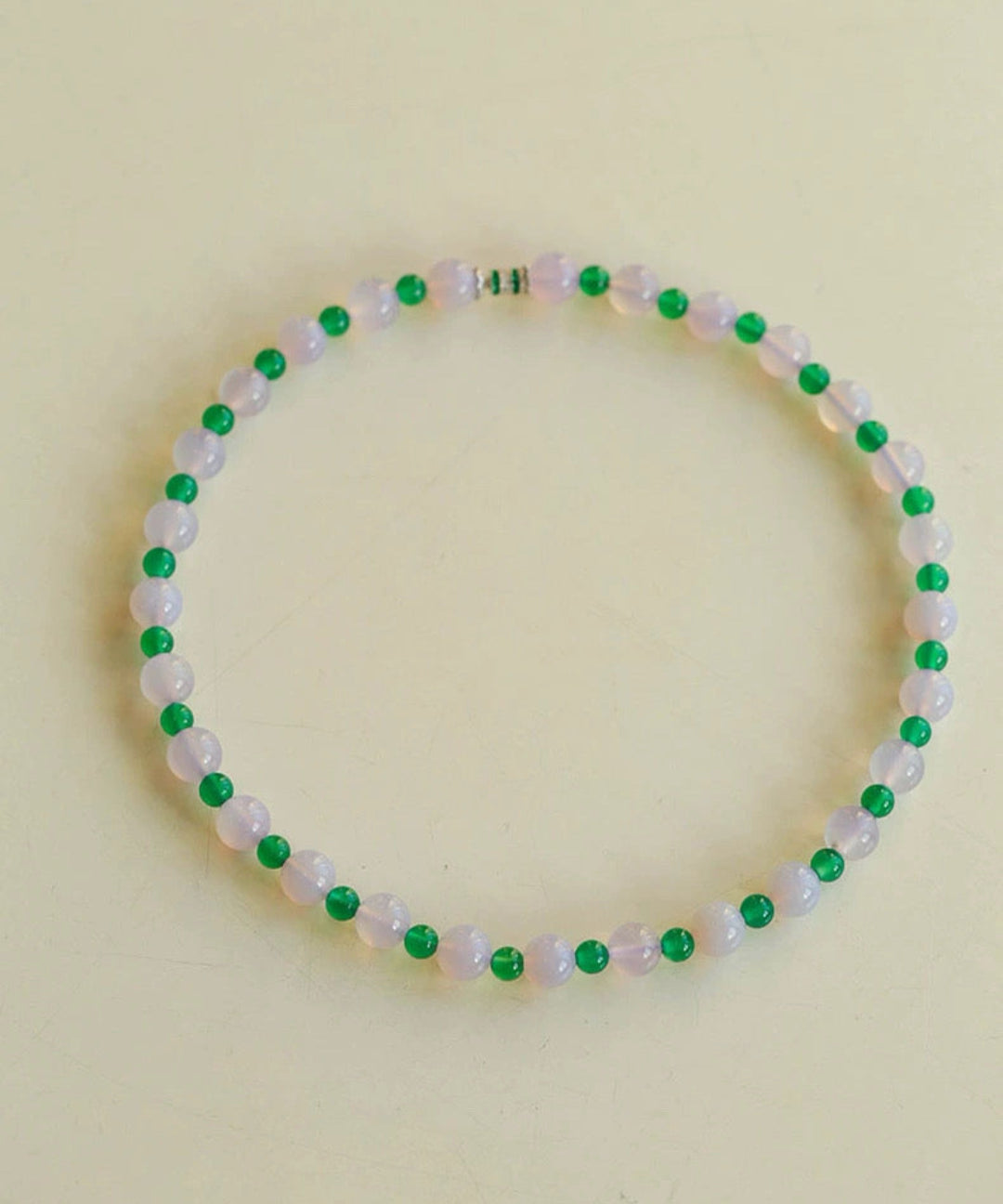 Green Agate Beaded Necklace gembea jewelry