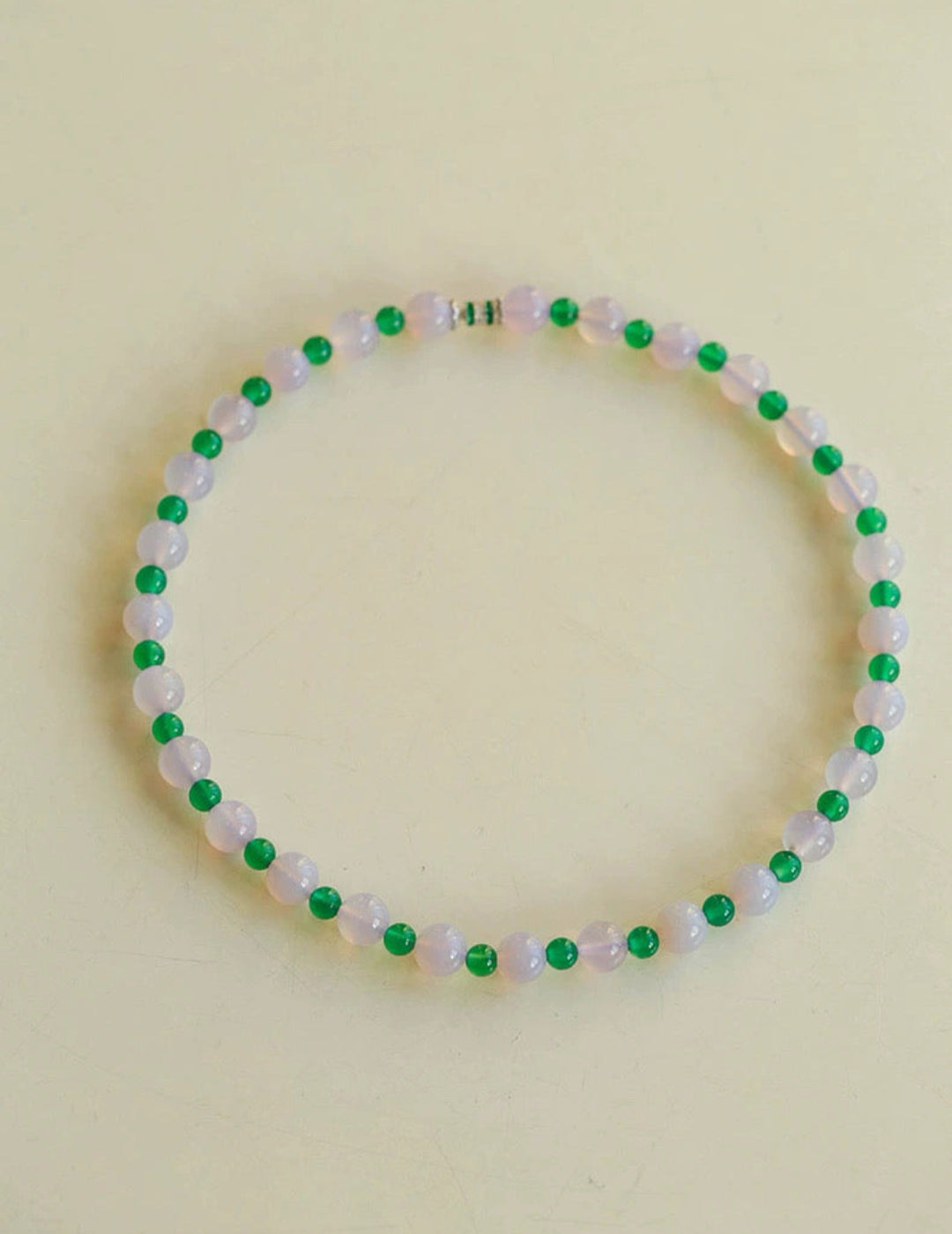 Green Agate Beaded Necklace gembea jewelry