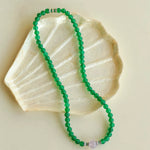 Green Agate Beaded Necklace gembea jewelry