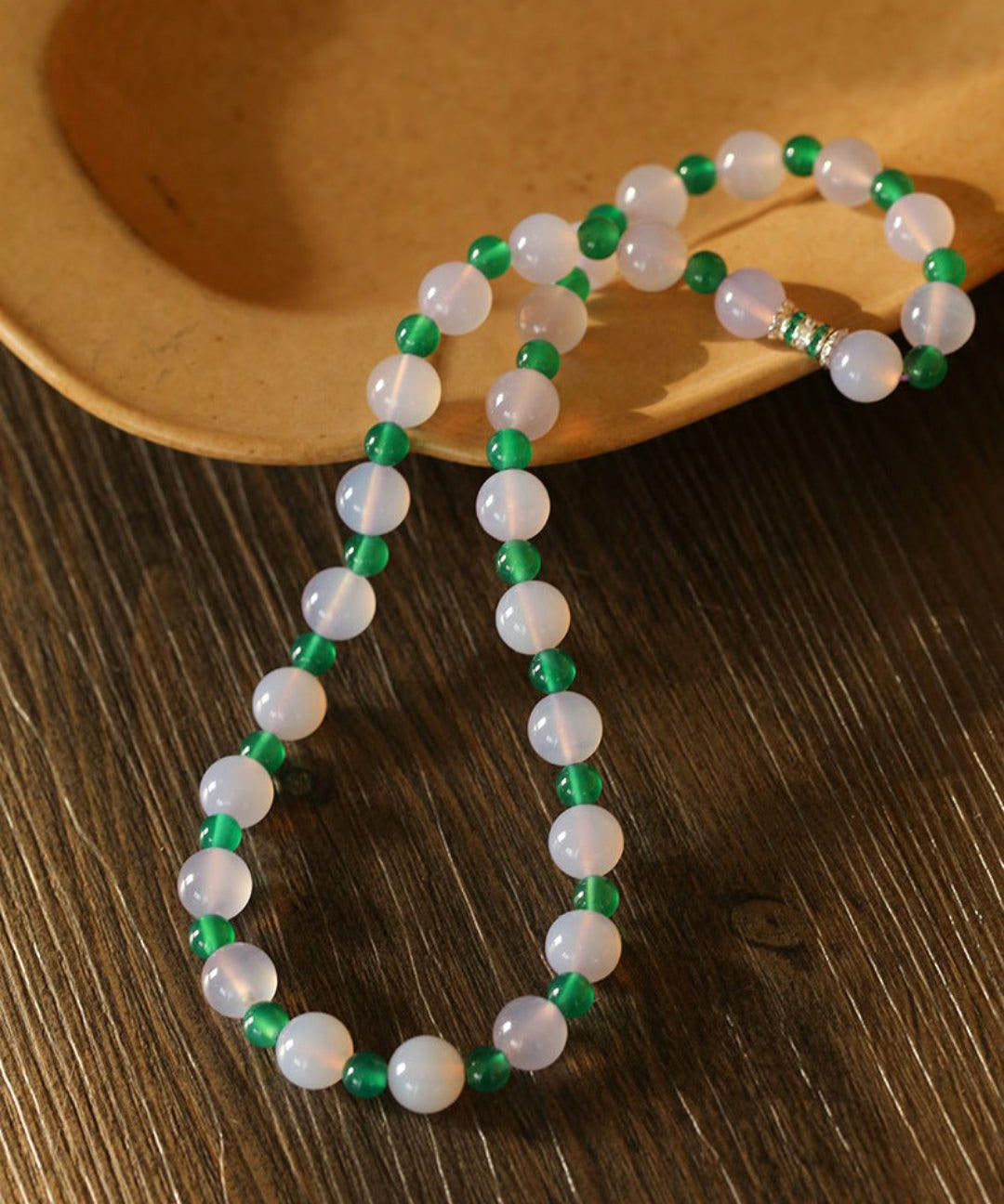 Spring Heartbeat Green Agate Necklace - Gembea Jewelry