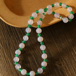 Spring Heartbeat Green Agate Necklace - Gembea Jewelry