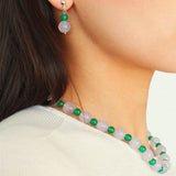 Spring Heartbeat Green Agate Earrings - Gembea Jewelry