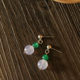 Spring Heartbeat Green Agate Earrings - Gembea Jewelry