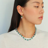 Spring Heartbeat Green Agate Earrings - Gembea Jewelry