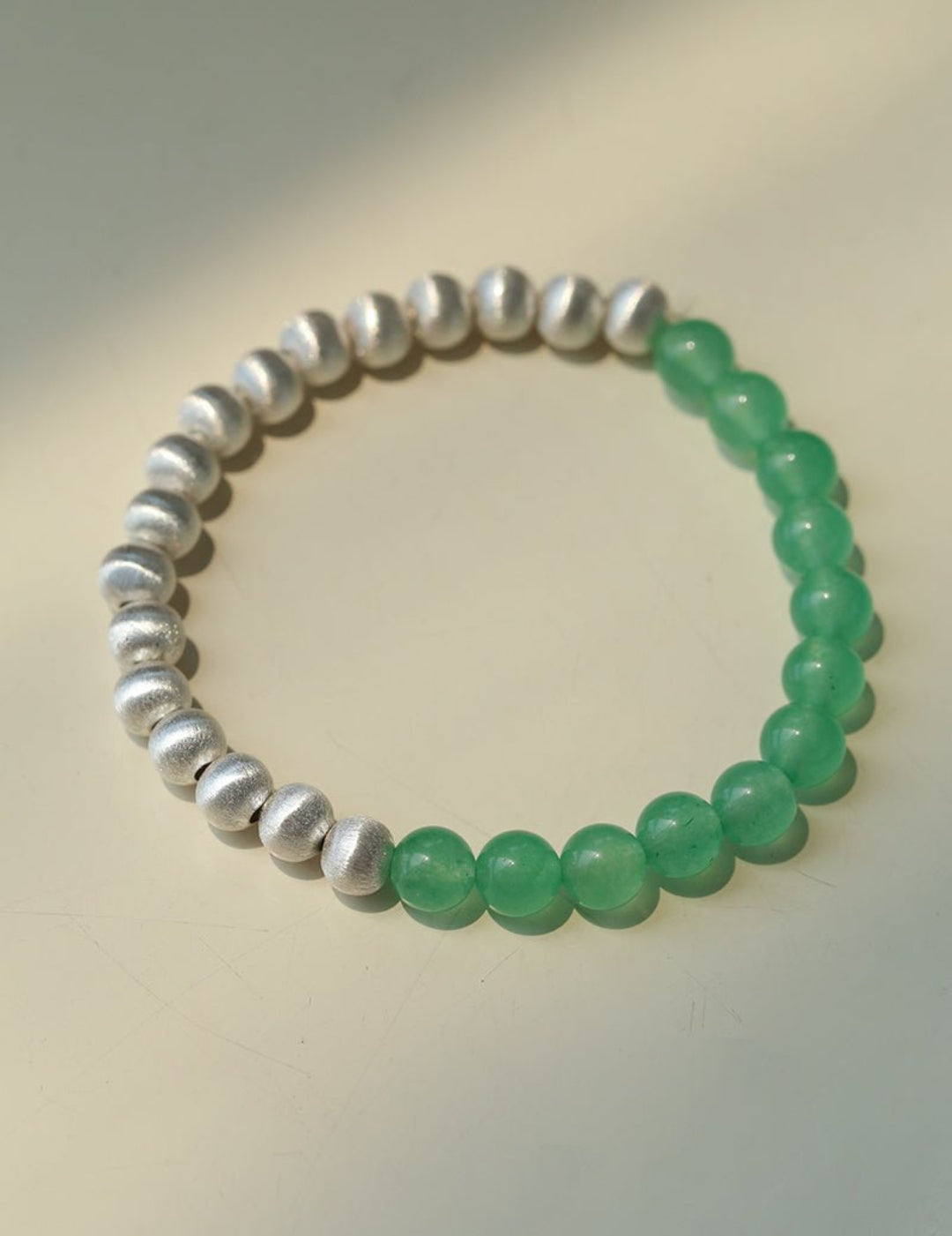 Green Eastern Jade Bead Bracelet gembea jewelry