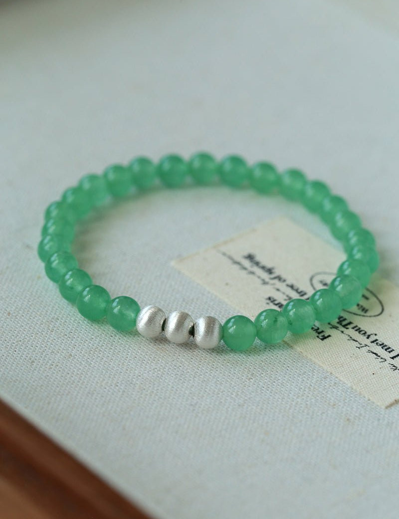 Green Eastern Jade Bead Bracelet gembea jewelry