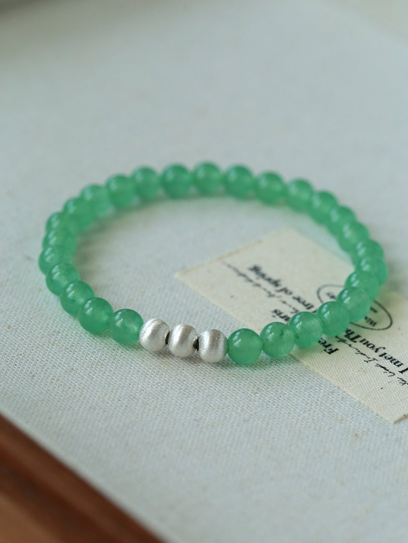 Green Eastern Jade Bead Bracelet gembea jewelry