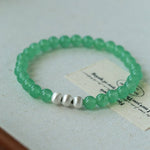 Green Eastern Jade Bead Bracelet gembea jewelry