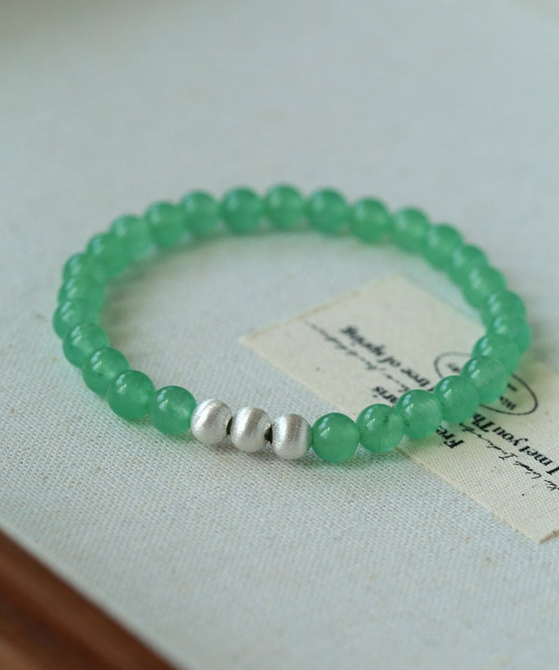 Green Eastern Jade Bead Bracelet gembea jewelry