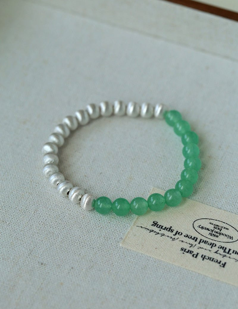 Green Eastern Jade Bead Bracelet gembea jewelry