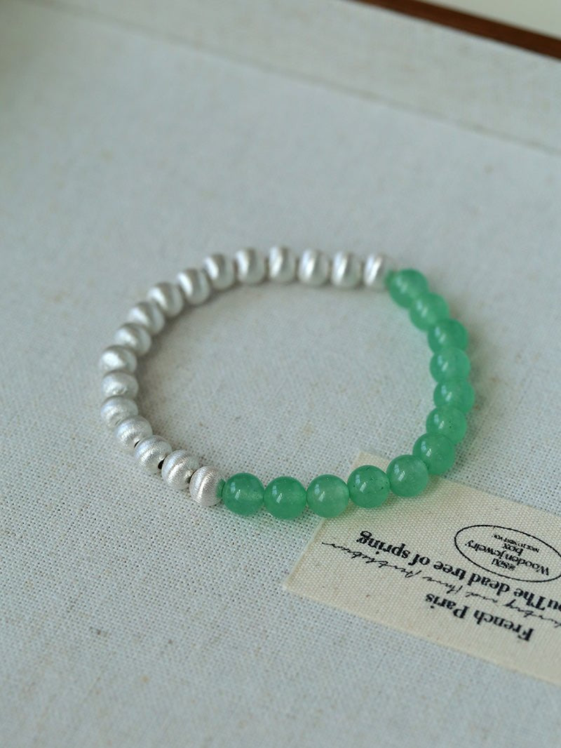 Green Eastern Jade Bead Bracelet gembea jewelry