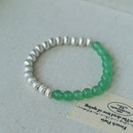 Green Eastern Jade Bead Bracelet gembea jewelry