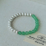 Green Eastern Jade Bead Bracelet gembea jewelry