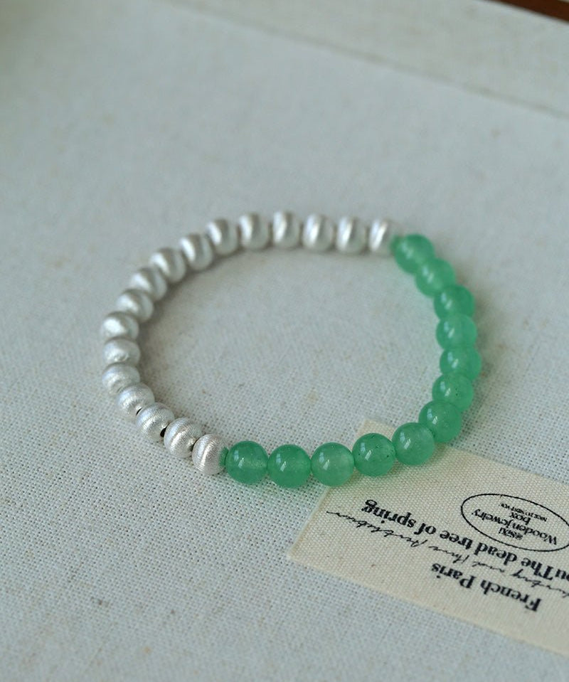 Green Eastern Jade Bead Bracelet gembea jewelry