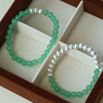 Green Eastern Jade Bead Bracelet gembea jewelry