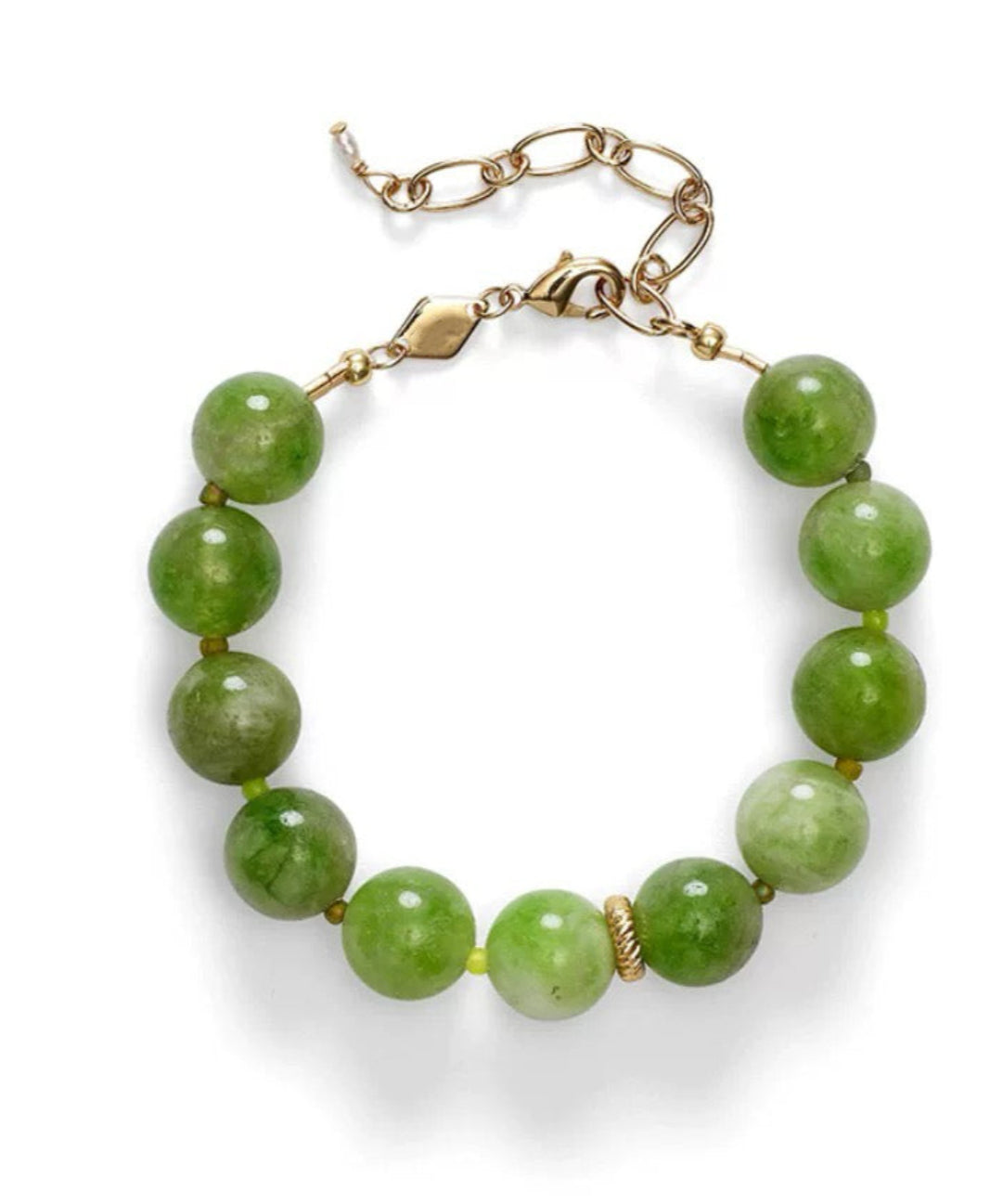Green Grape Gemstone Beaded Bracelet gembea jewelry