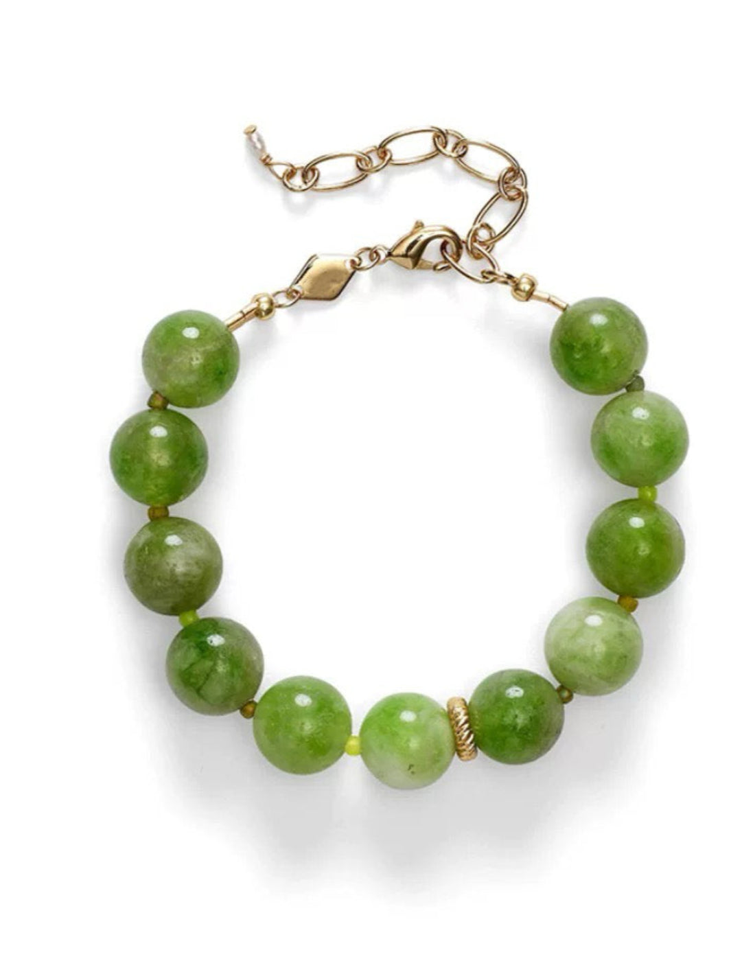 Green Grape Gemstone Beaded Bracelet gembea jewelry