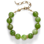 Green Grape Gemstone Beaded Bracelet gembea jewelry