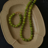 Green Grape Gemstone Beaded Bracelet - Gembea Jewelry