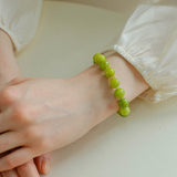 Green Grape Gemstone Beaded Bracelet gembea jewelry