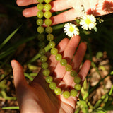 Green Grape Gemstone Beaded Necklace gembea jewelry