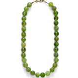 Green Grape Gemstone Beaded Necklace gembea jewelry