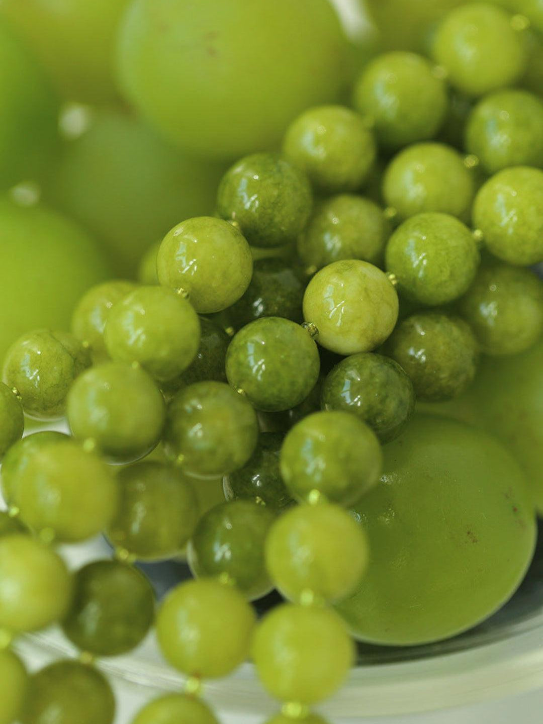 Green Grape Gemstone Beaded Necklace - Gembea Jewelry