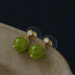 Green Grape Gemstone Earrings - Gembea Jewelry