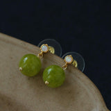 Green Grape Gemstone Earrings - Gembea Jewelry
