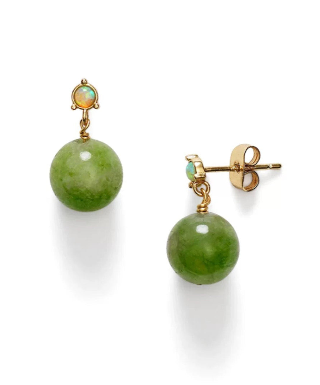 Green Grape Gemstone Drop Earrings gembea jewelry