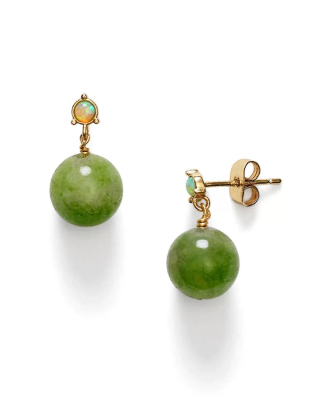 Green Grape Gemstone Drop Earrings gembea jewelry