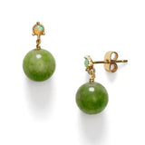 Green Grape Gemstone Drop Earrings gembea jewelry