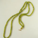 Green Grape Stone Beaded Long Necklace 8mm-Gembea Jewelry