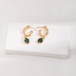 Green Malachite Gemstone Earrings - Gembea Jewelry