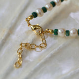 Pearl Colored Stone Beaded Necklace - Gembea Jewelry