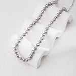 Grey Freshwater Pearl Beaded Necklace - Gembea Jewelry