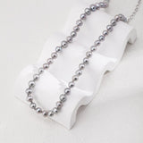 Grey Freshwater Pearl Beaded Necklace - Gembea Jewelry
