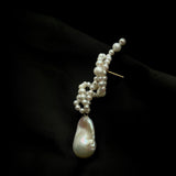 Hand-woven Baroque Pearl Drop Earrings gembea jewelry
