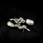Hand-woven Baroque Pearl Drop Earrings gembea jewelry