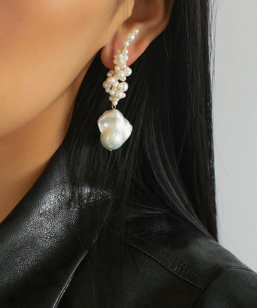 Hand-woven Baroque Winding Pearl Earrings - Gembea Jewelry