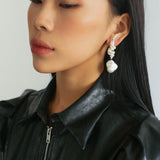 Hand-woven Baroque Winding Pearl Earrings - Gembea Jewelry